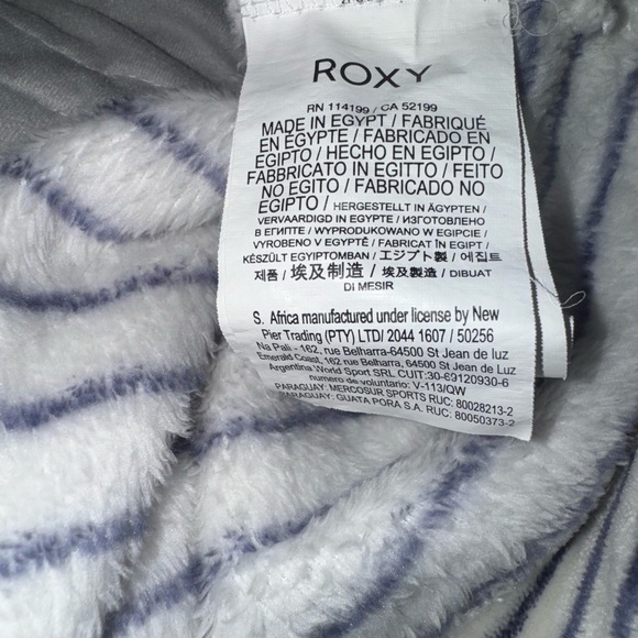 Roxy Kids Striped Jacket - White and Black - Picture 6 of 6